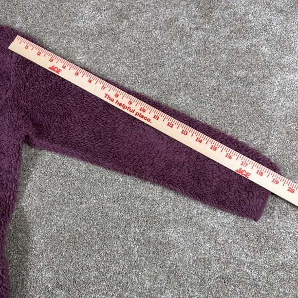 The North Face Girls Purple Suave OSO HiPile Fleece Zip Hoodie Jacket Size S 7/8 - Picture 9 of 16